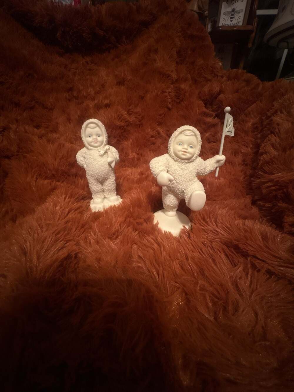 Department 56 Snowbabies Lot Of 2 Figurines 2000 Flag And Star